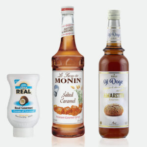 Sirap, fruktpuréer och kokoskräm