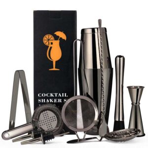 Svart Boston Shaker Set, 11 Delar