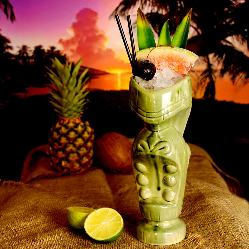 Tiki Stort Glas 64 cl Grön - Bild 3